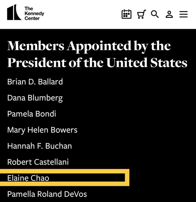 Trump's "Crazy" Claim Haunts McConnell as Chao Joins Kennedy Center