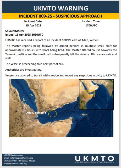 Armed Manned Crafts Attempt Vessel Capture in Gulf of Aden!