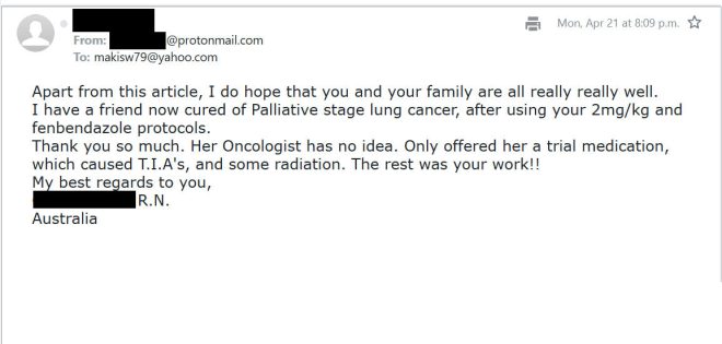 Australian Nurse Claims Ivermectin Cured Terminal Lung Cancer!