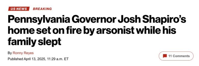 BREAKING: Arson Attack Forces PA Governor Shapiro to Evacuate!