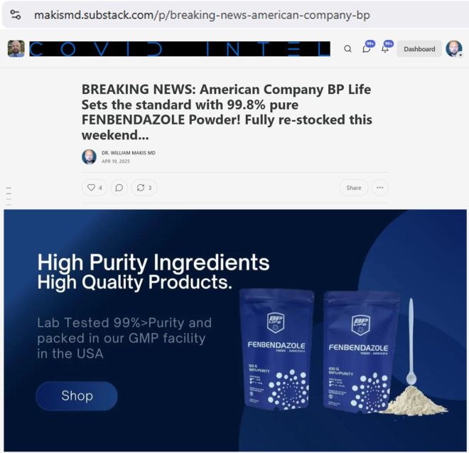 BREAKING: BP Life's 99.8% Pure FENBENDAZOLE Sparks Outrage!