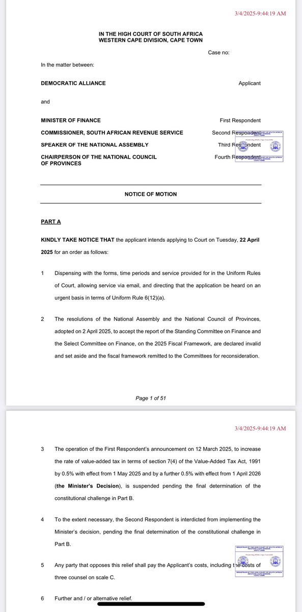 BREAKING: DA Takes Bold Step to Challenge 2025 Budget & VAT Hike!