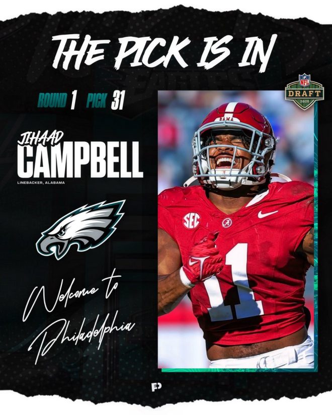🚨BREAKING: Eagles' Shocking Pick of Jihaad Campbell Sparks Outrage!