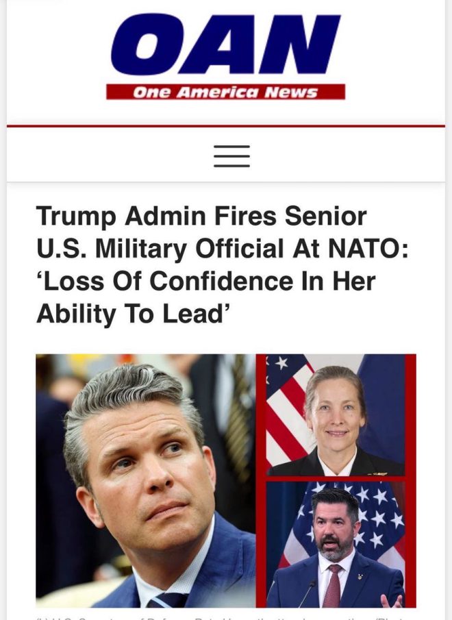 🚨BREAKING: First Female Naval War College Head Fired Amid Purge!