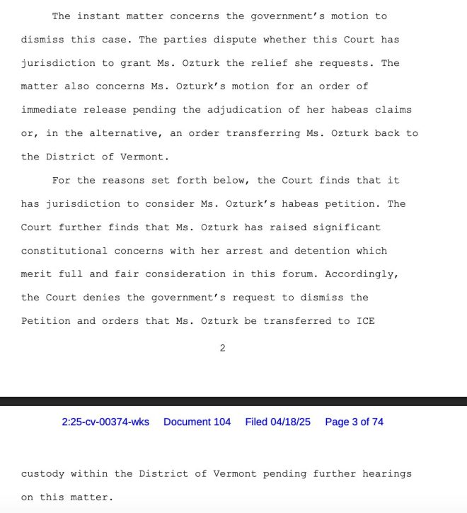 BREAKING: Judge Orders Tufts Student Öztürk's Shocking Transfer!