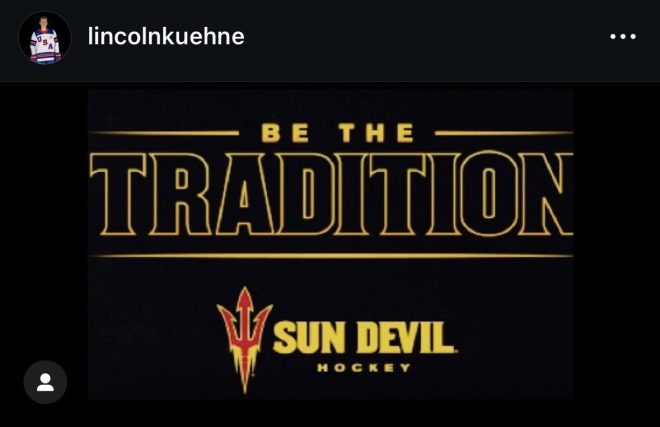 🚨BREAKING: Lincoln Kuehne Chooses ASU Over Top NHL Teams!
