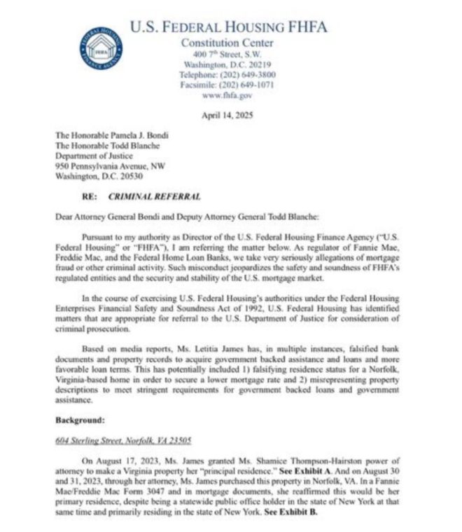 BREAKING: New York AG Letitia James Accused of Mortgage Fraud!