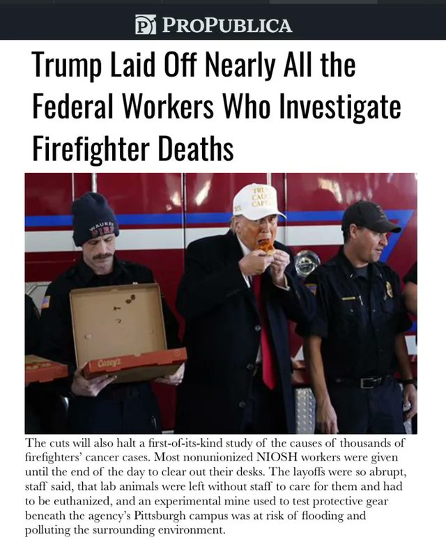 BREAKING: President Pizza Putz Kills Firefighter Cancer Study!  
He Just Torched Their Future—What Does This Mean for Us?