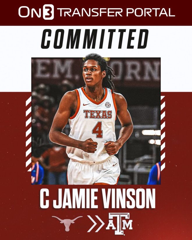 BREAKING: Texas Transfer Jamie Vinson Shocks Fans, Joins A&M!