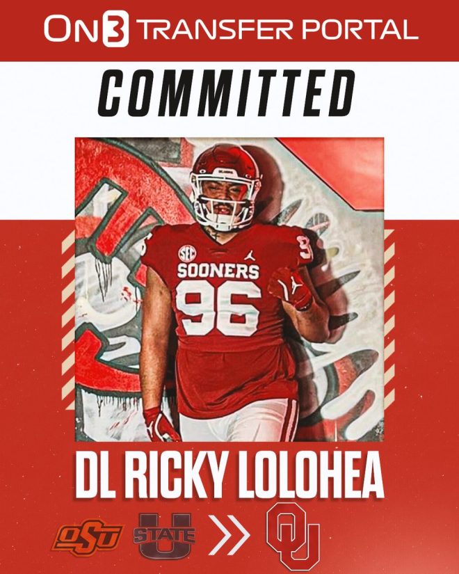BREAKING: Utah State Transfer DL Ricky Lolohea Shocks with OU Move!