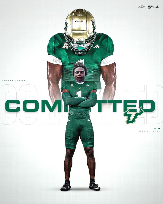 🚨Breaking: 3⭐️ WR Josiah Dozier Shocks with USF Commitment!