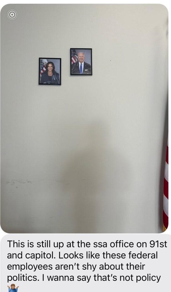 Breaking: Milwaukee SSA Office Still Displays Biden, Harris Photos!