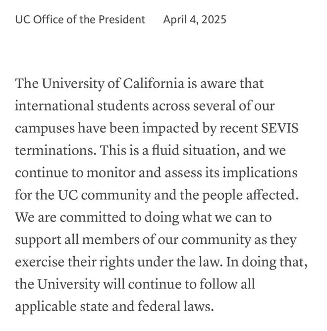Breaking: UC Students Face Visa Termination Crisis!