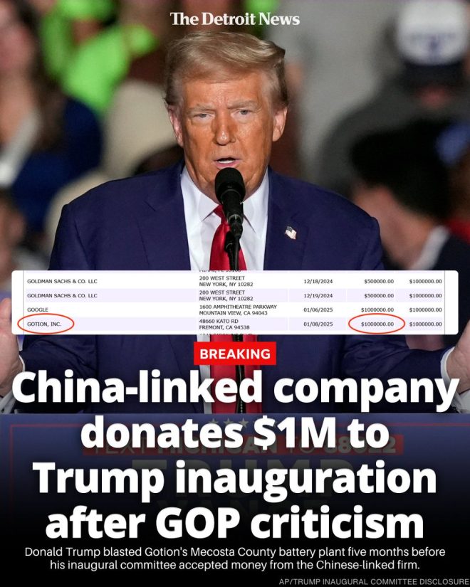 China-Linked Gotion Inc. Donates $1M to Trump—Michigan GOP Outraged!