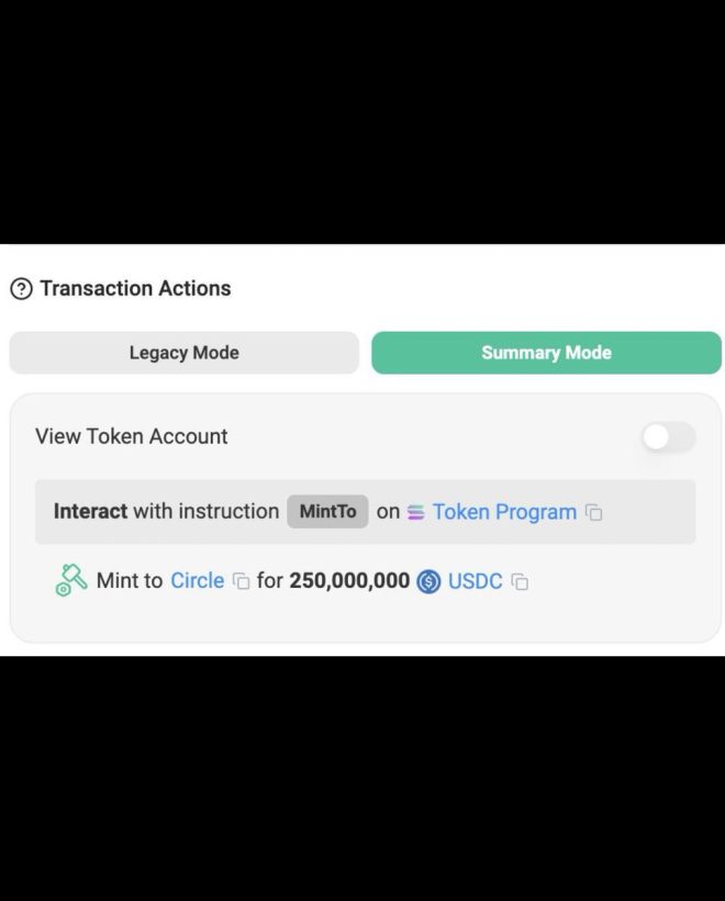 🚨 JUST IN: $250M $USDC Minted on SOLANA—Is a Market Manipulation Looming?