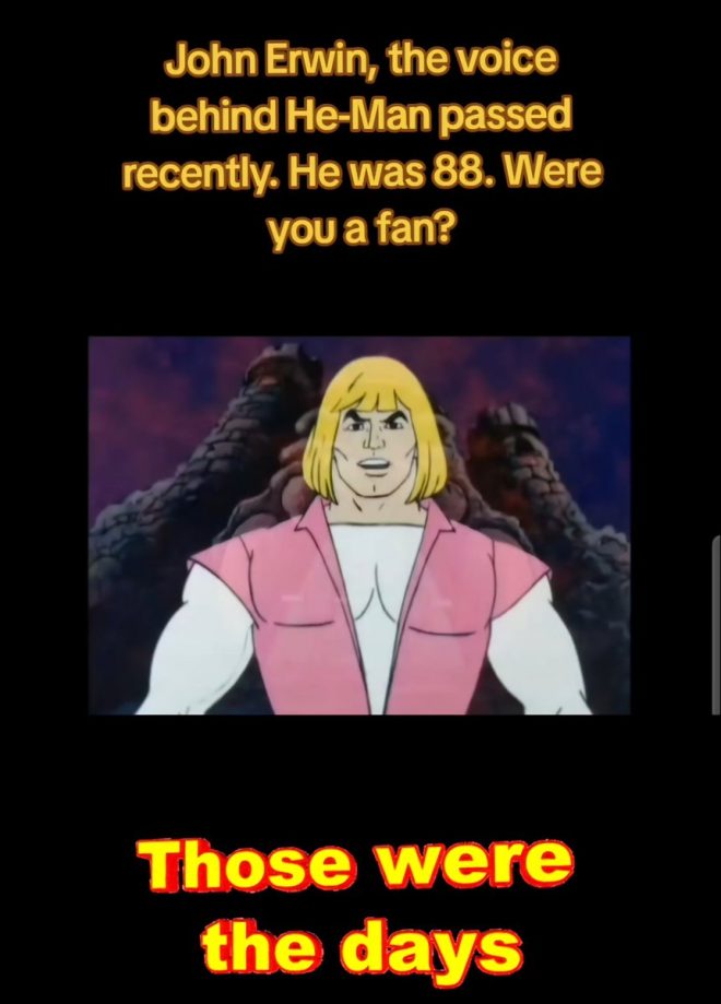 John Erwin's Death: Iconic Voice of He-Man and Morris The Cat Passes