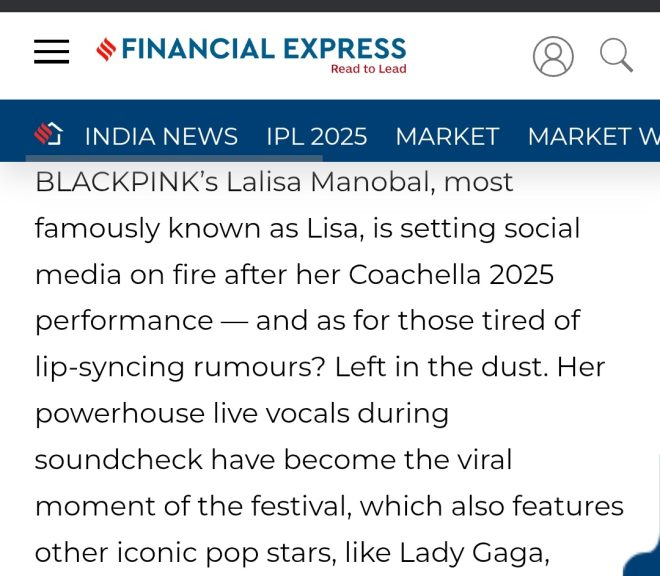 Lisa's Coachella Performance Sparks Fury Over Lip Syncing Claims!