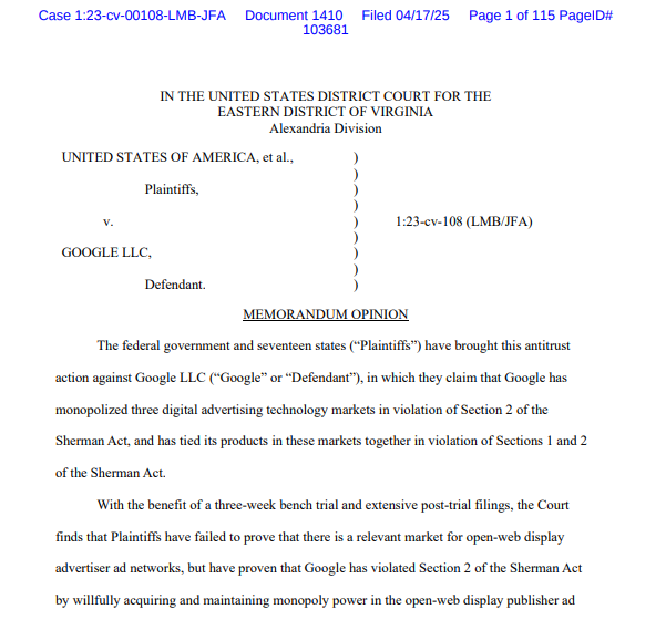 SHOCKING RULING: Google Found Guilty of Antitrust Violations!