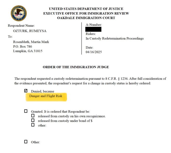 Trump DOJ Judge Brands Student Activist a "Danger" Over Op-Ed