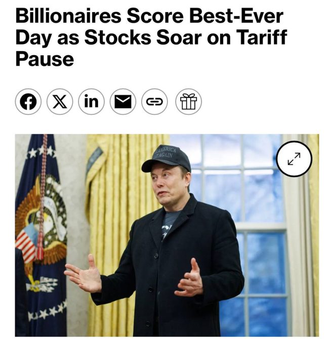 Trump's Tariff Pause Sparks $304 Billion Surge for Billionaires!