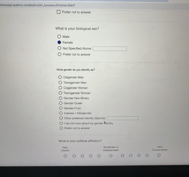 University of Mississippi Survey Sparks Outrage Over Gender Politics