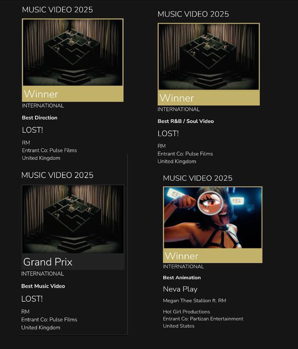 RM's Shocking Sweep at 2025 Shark Awards: Is He the New King? — RM music awards 2025, Shark Music Video Awards winners, best music video 2025