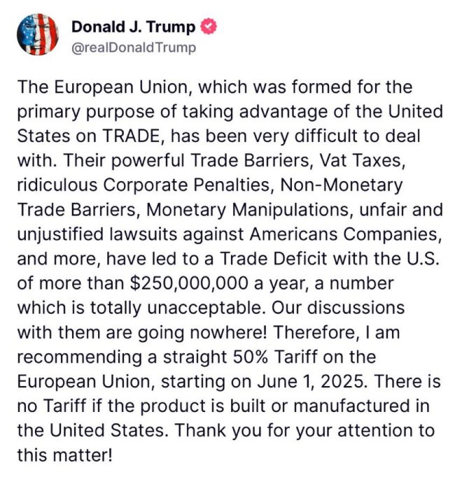 Trump's Shocking 50% Tariff on EU: Economic Chaos Ahead? — tariff news 2025, EU trade relations update, Trump economic policy changes
