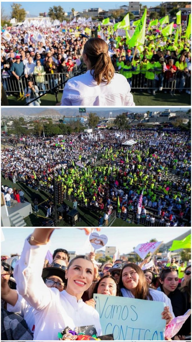 20,000 Rally for Governor @MarinadelPilar: Foreign Influence? —  Gobernadora Marina del Pilar apoyo masivo, manifestaciones Baja California 2025, soberanía nacional defensa