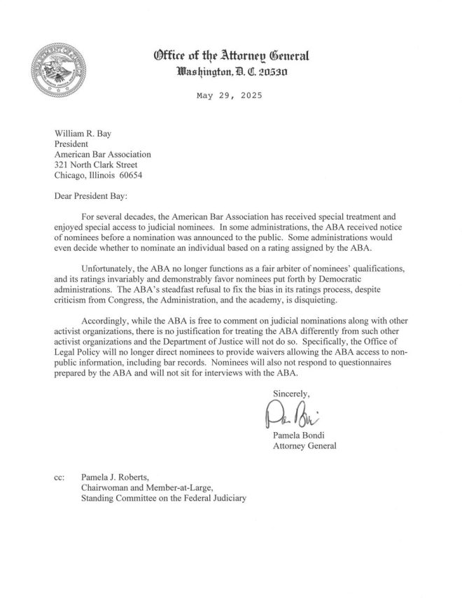 ABA's Influence Crumbles: Justice Dept Cuts Ties with Controversial Group — American Bar Association reform, judicial nominee fairness, ABA access controversy