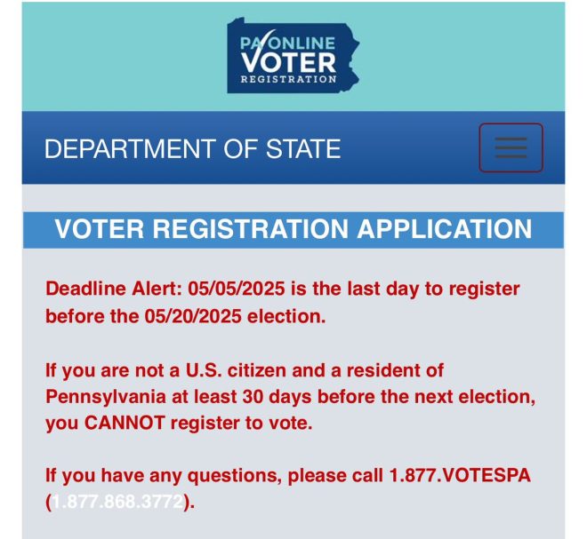 🚨ALERT🚨 Last Chance! PA GOP Voter Registration Deadline Tomorrow!