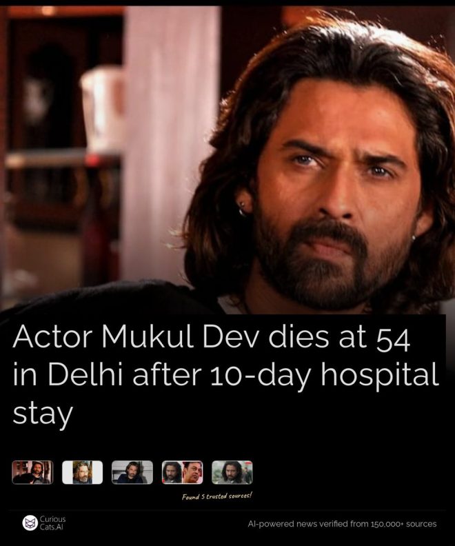 Actor Mukul Dev's Death: Bollywood Mourns His Untimely Passing