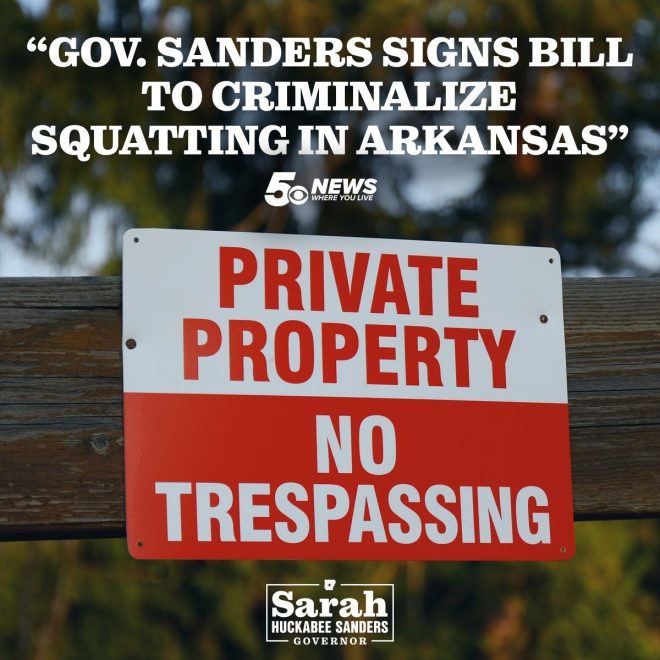 Arkansas Passes Controversial Law: Squatters Can Be Kicked Out!