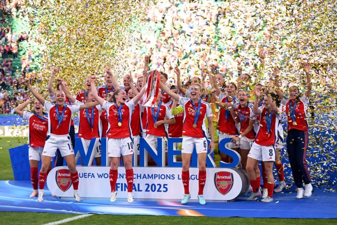Arsenal WFC Stuns Europe: Eliminate Champions Lyon & Barcelona! — Arsenal Women's Football Club, UWCL Champions League 2025, Women's Football Upset