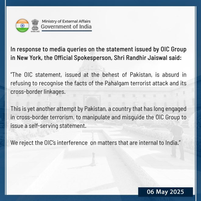 BIG BREAKING: India’s MEA Slams OIC Statement Amid Pahlgam Terror Crisis!