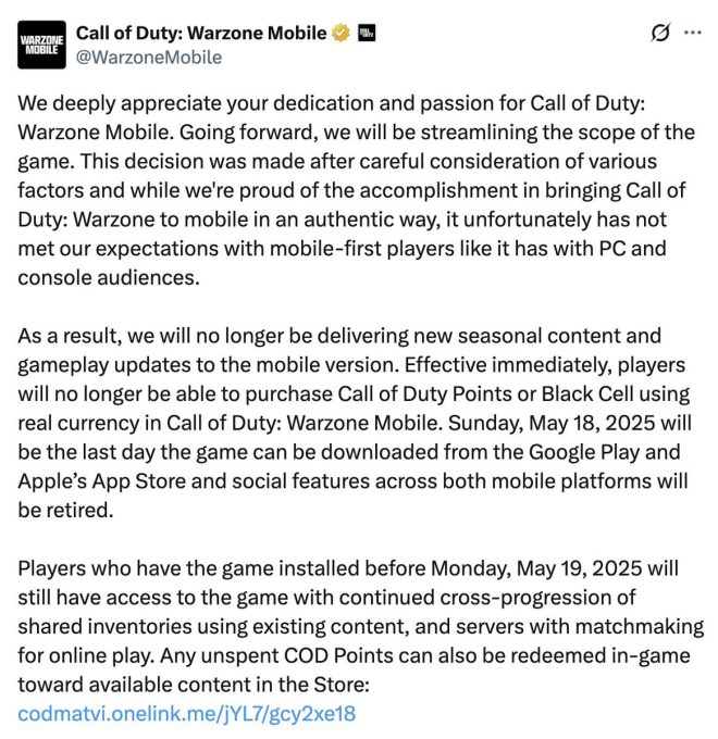 BREAKING: Activision Shuts Down Warzone Mobile Support, Fans Outraged!