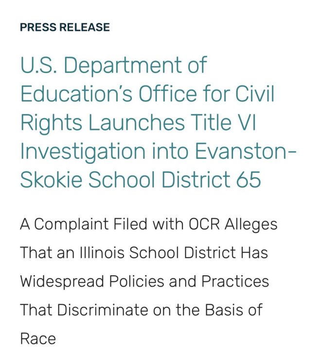 BREAKING: Federal Probe Launched into Evanston's District 65 Racial Bias