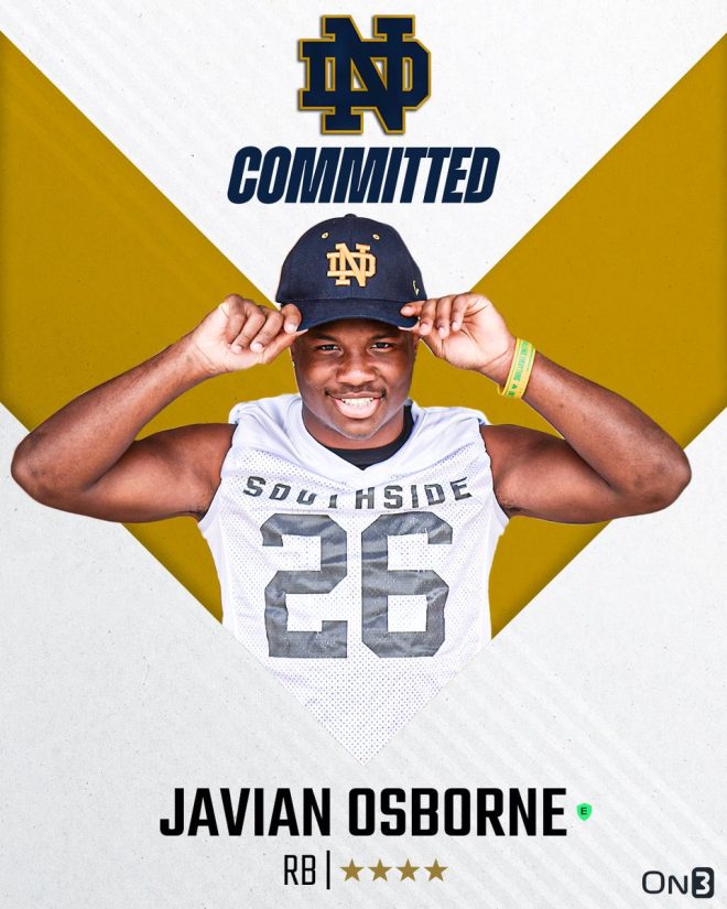 🚨BREAKING🚨 Forney RB Javian Osborne's Shocking Notre Dame Commitment!