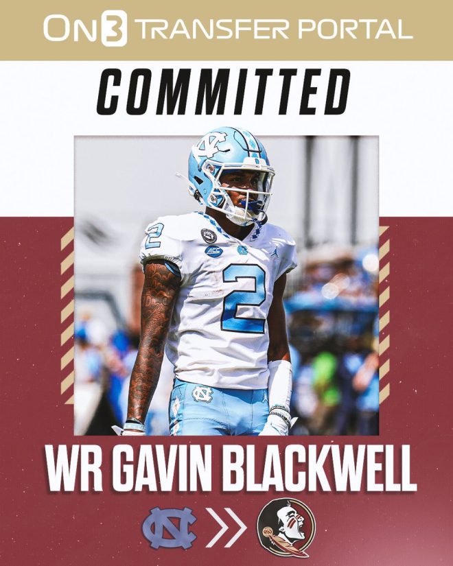 BREAKING: NC Transfer WR Gavin Blackwell Shocks with FSU Commitment!