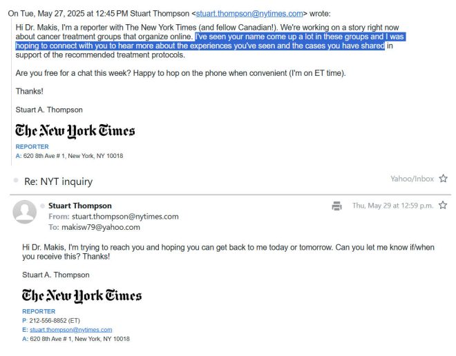 BREAKING: NY Times Investigates My Ivermectin Cancer Clinic! — Ivermectin cancer therapy, alternative cancer treatments, online cancer support groups