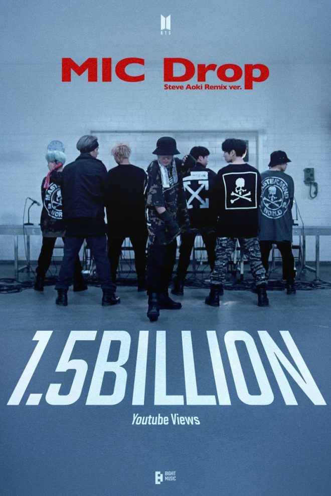 BTS's "Mic Drop" Hits 1.5 Billion Views—Is It the New Record King? — BTS Mic Drop views, Mic Drop music video, BTS YouTube milestones