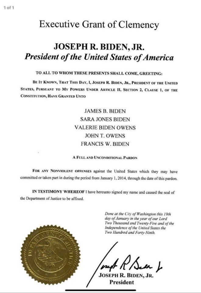 Biden's Autopen Scandal: Pardons Signed While Absent in SC! — Biden pardon controversy, Autopen signature implications, January 2025 political events