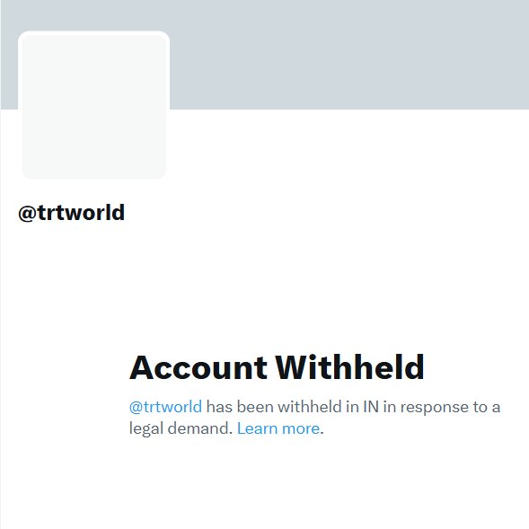 Breaking: India Shuts Down Turkish TRT World’s Social Media – Why?