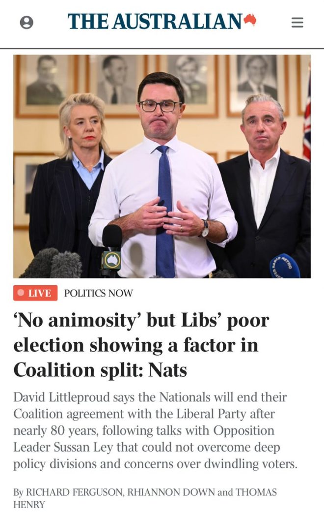 Breaking: Liberals and Nationals Split—Toxic Coalition Ends! — Liberal Party Crisis, National Party Independence, Political Coalition Breakdown