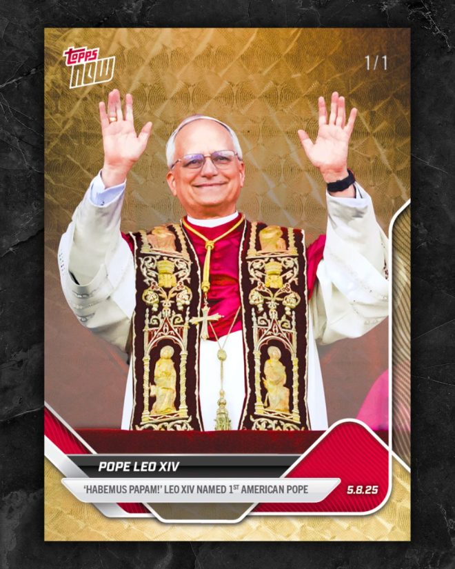 Breaking: Pope Leo XIV Trading Card Hits 100K Print Run!
Collector to Receive Controversial 1/1 Superfractor Card!