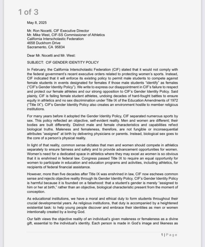 California High Schools Blast CIF Over Transgender Athlete Policy!