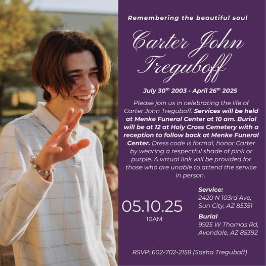 Carter Treguboff's Death: 21-Year-Old Suncity Man Passes Away