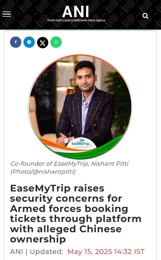 Controversy Erupts: EaseMyTrip's Alleged Chinese Ties and Army Tickets