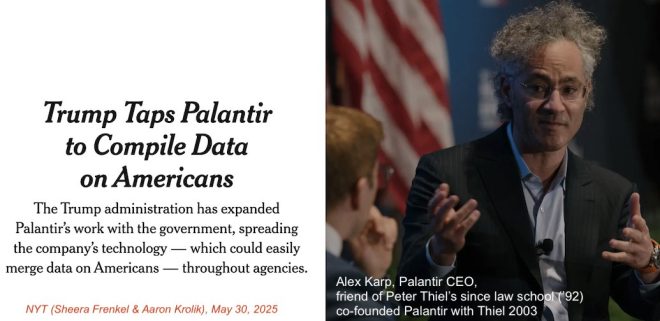 DOGE Steals Your Data for Peter Thiel's Palantir: Is a Dictatorship Looming? — Peter Thiel, government surveillance, privacy invasion
Palantir, data scraping, dictatorship
DOGE, personal information, power grab