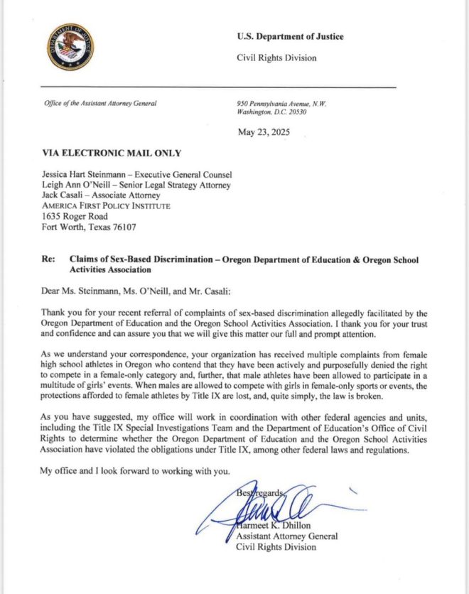 DOJ Investigates Oregon: Female Athletes' Complaints Ignite Controversy! — Title IX investigation Oregon, female athlete rights 2025, DOJ civil rights enforcement