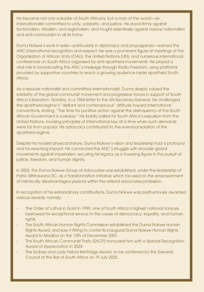 Death of Advocate “Duma” Nokwe: A Legacy of Exile and Freedom
FreedomWasNotFree ANCSGDumaNokwe ThunderReturnsHome